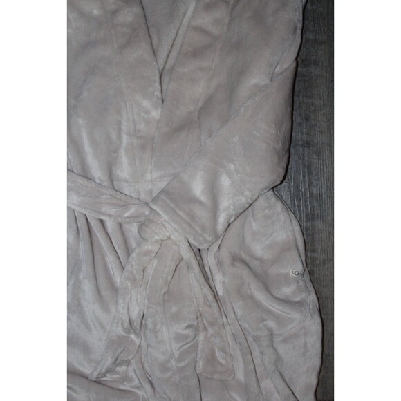 UGG WOMEN'S MARLOW PLUSH COZY LONG BATH ROBE MOONBEAN NWT - Picture 3 of 9